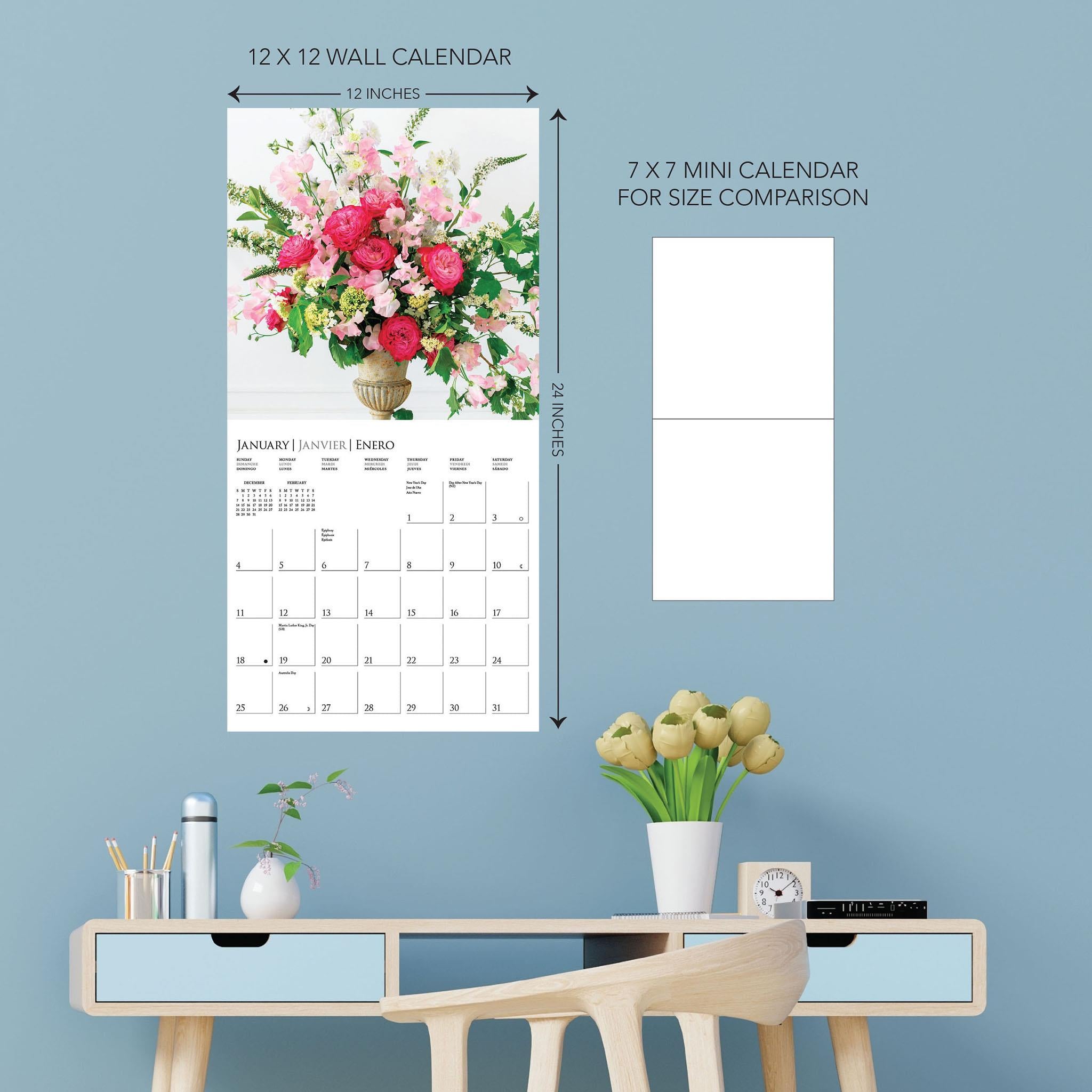Calendrier mural Bouquets de jardin 2026
