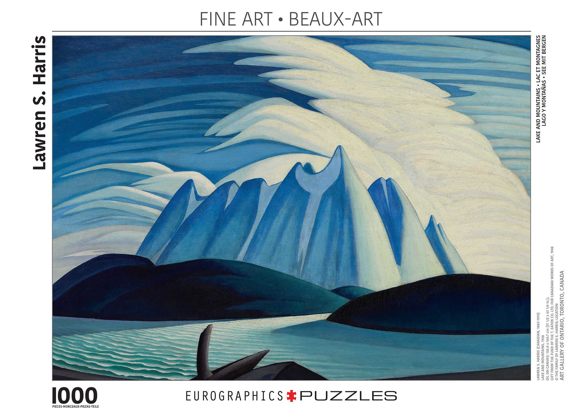 Puzzle de 1000 pièces « Lac et montagnes » de Lawren Harris