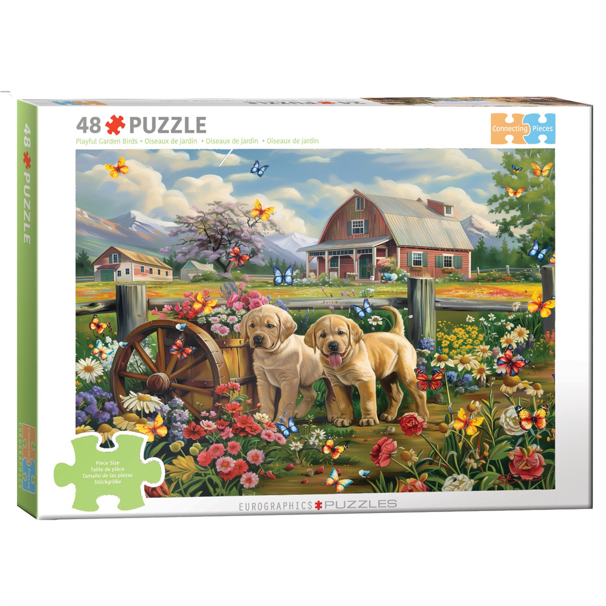 Puzzle de printemps pour chiots de 48 pièces